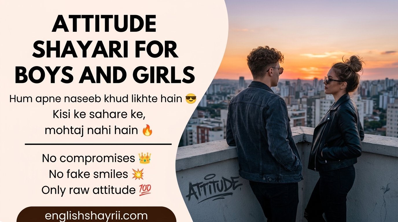 Attitude Shayari in English for Boys and Girls