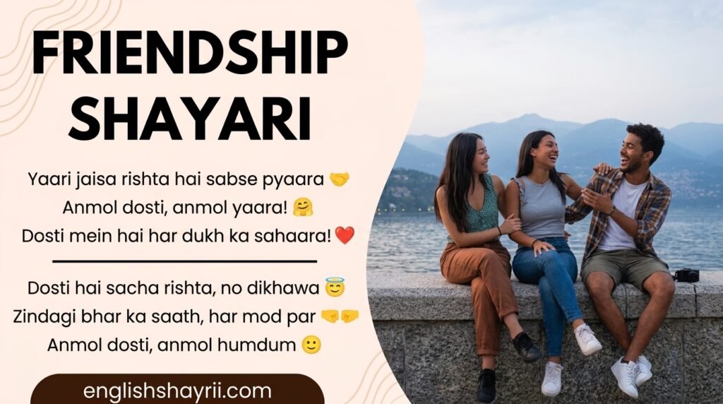 Friendship Shayari in English for Best Friends