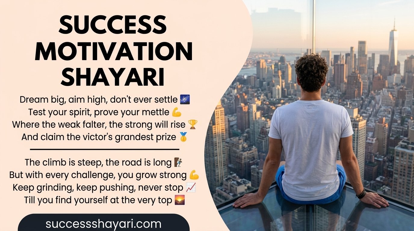 Motivational Shayari in English for Success