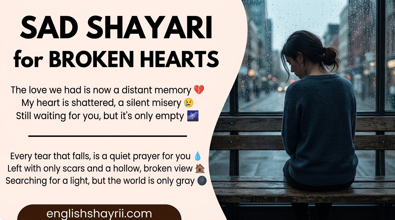 Sad Shayari in English for Broken Hearts