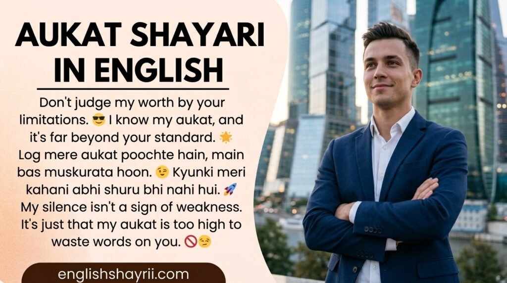 Aukat Shayari in English