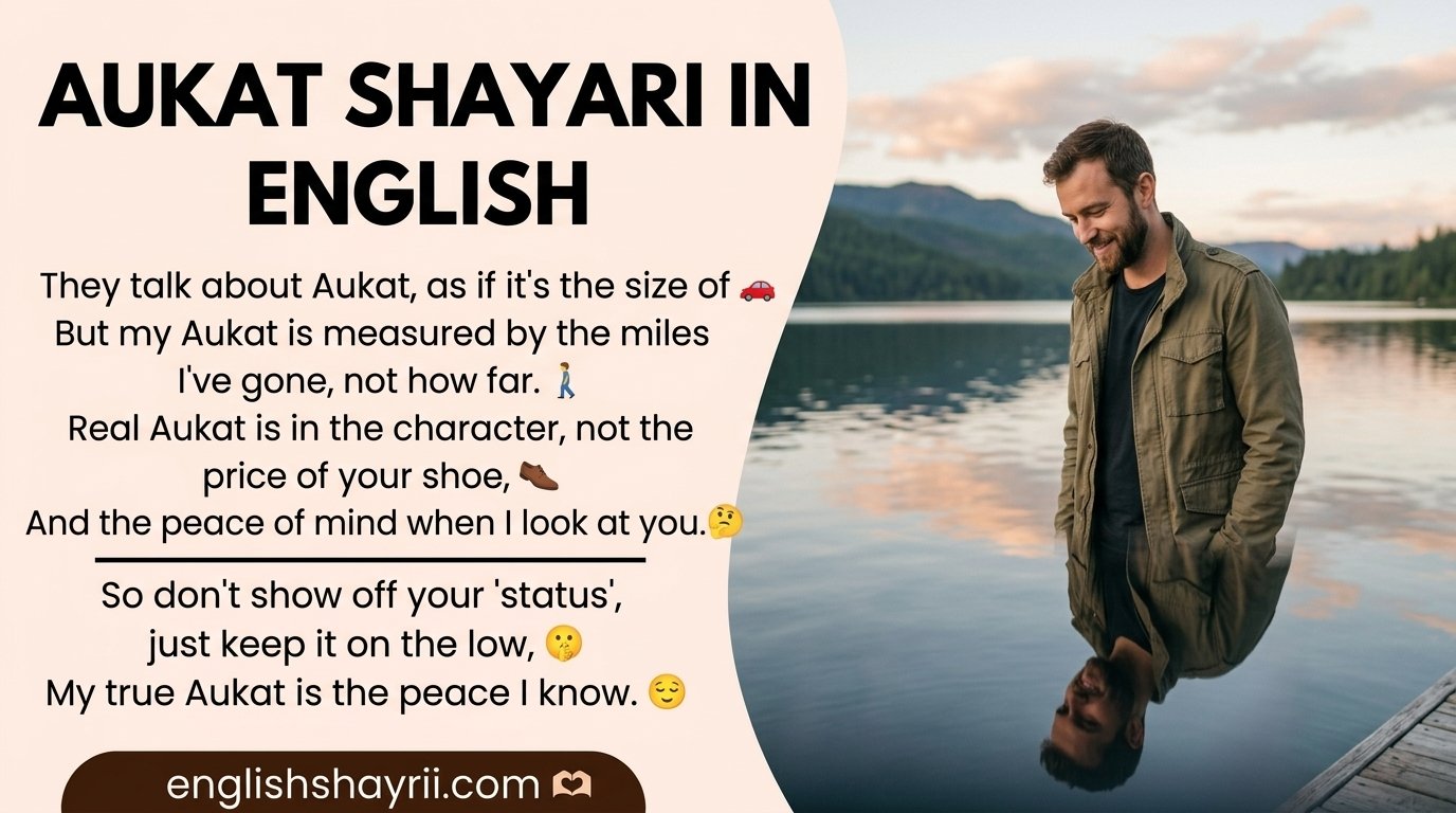 Aukat Shayari in English