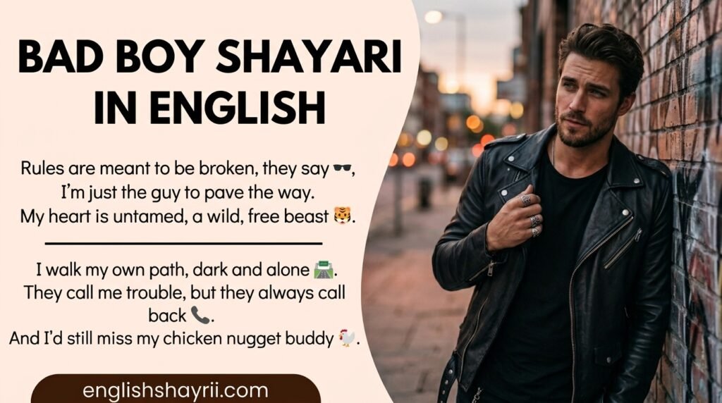 Bad Boy Shayari in English