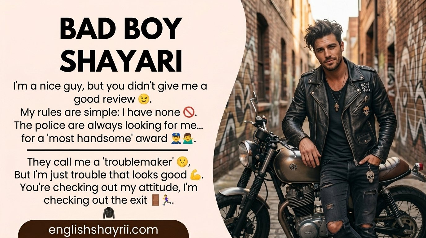 Bad Boy Shayari in English