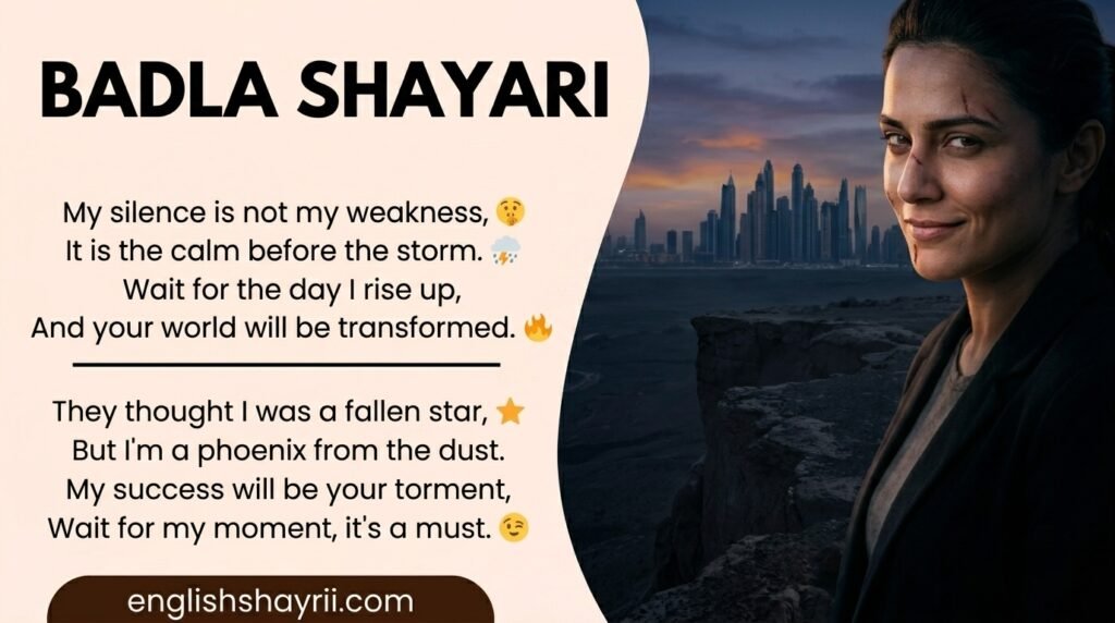 Badla Shayari in English
