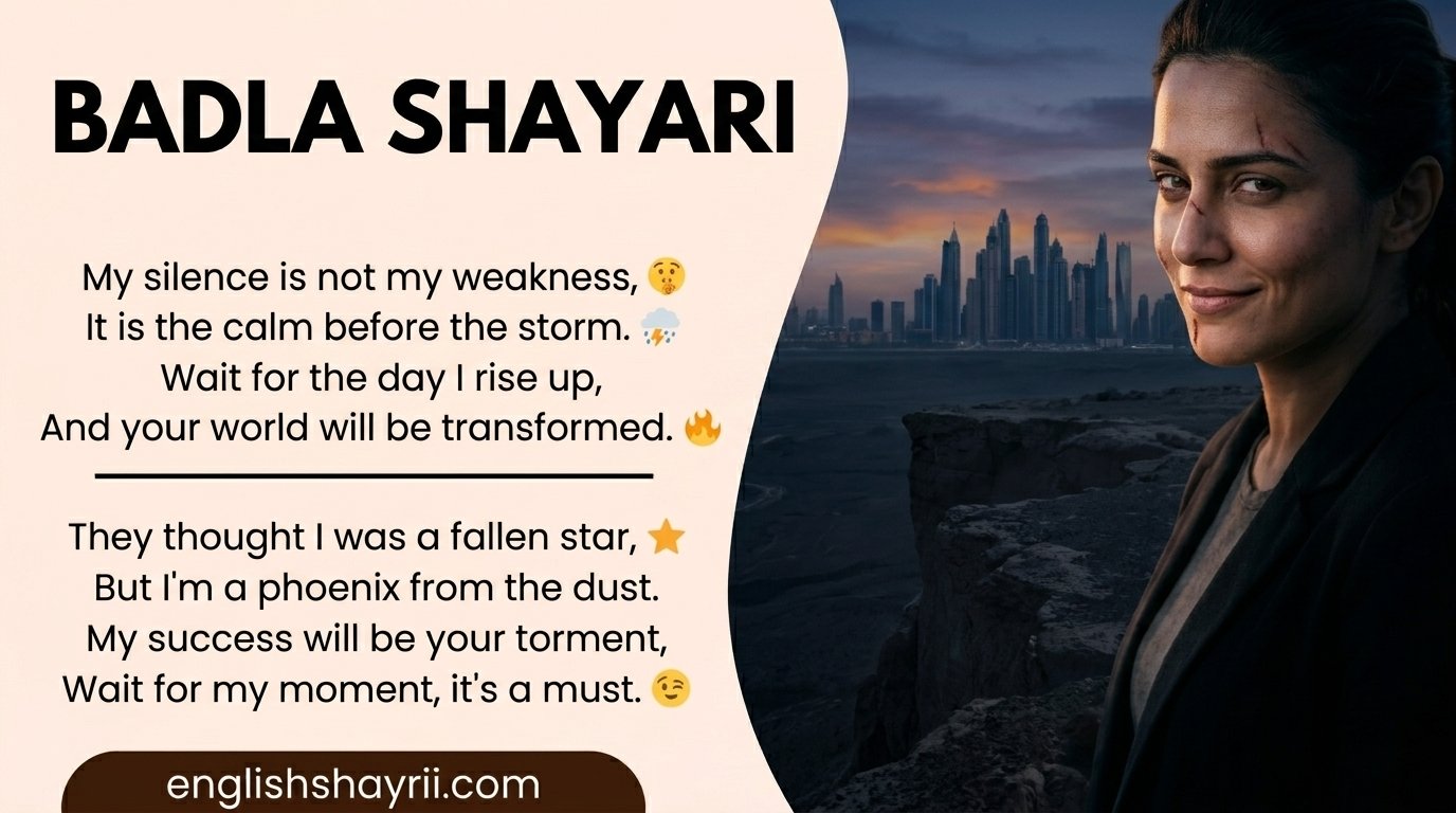 Badla Shayari in English