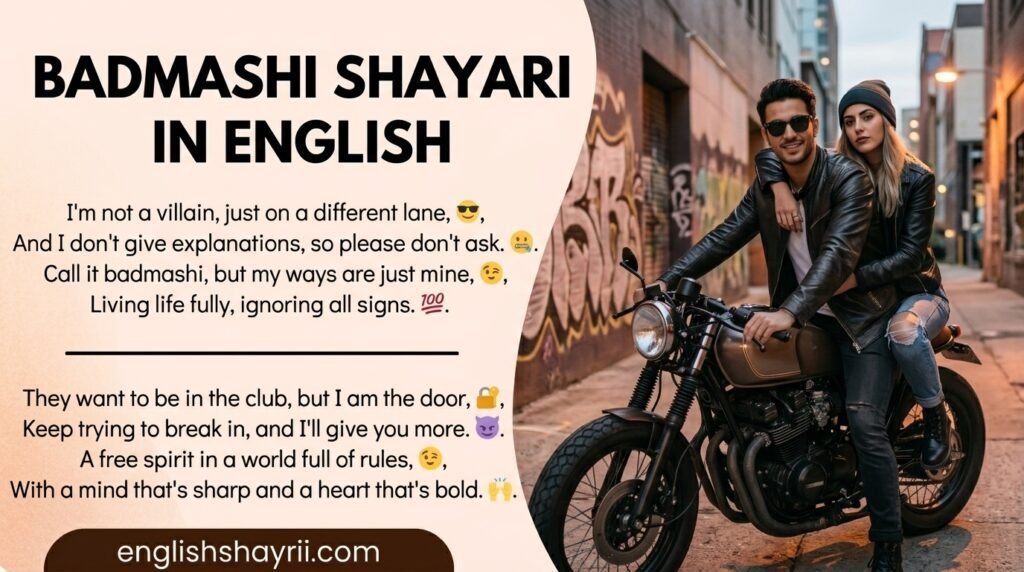 Badmashi Shayari in English