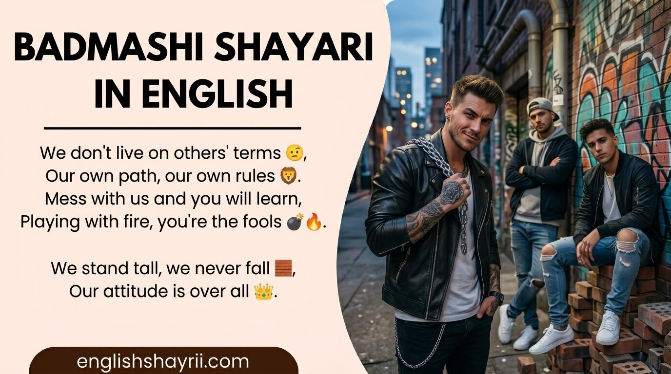 Badmashi Shayari in English