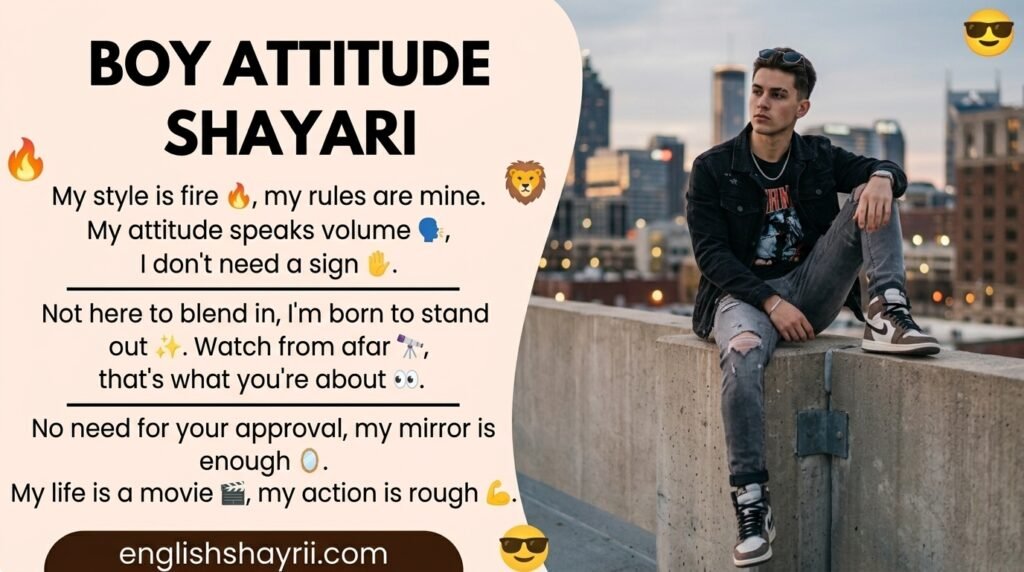 Boy Attitude Shayari in English