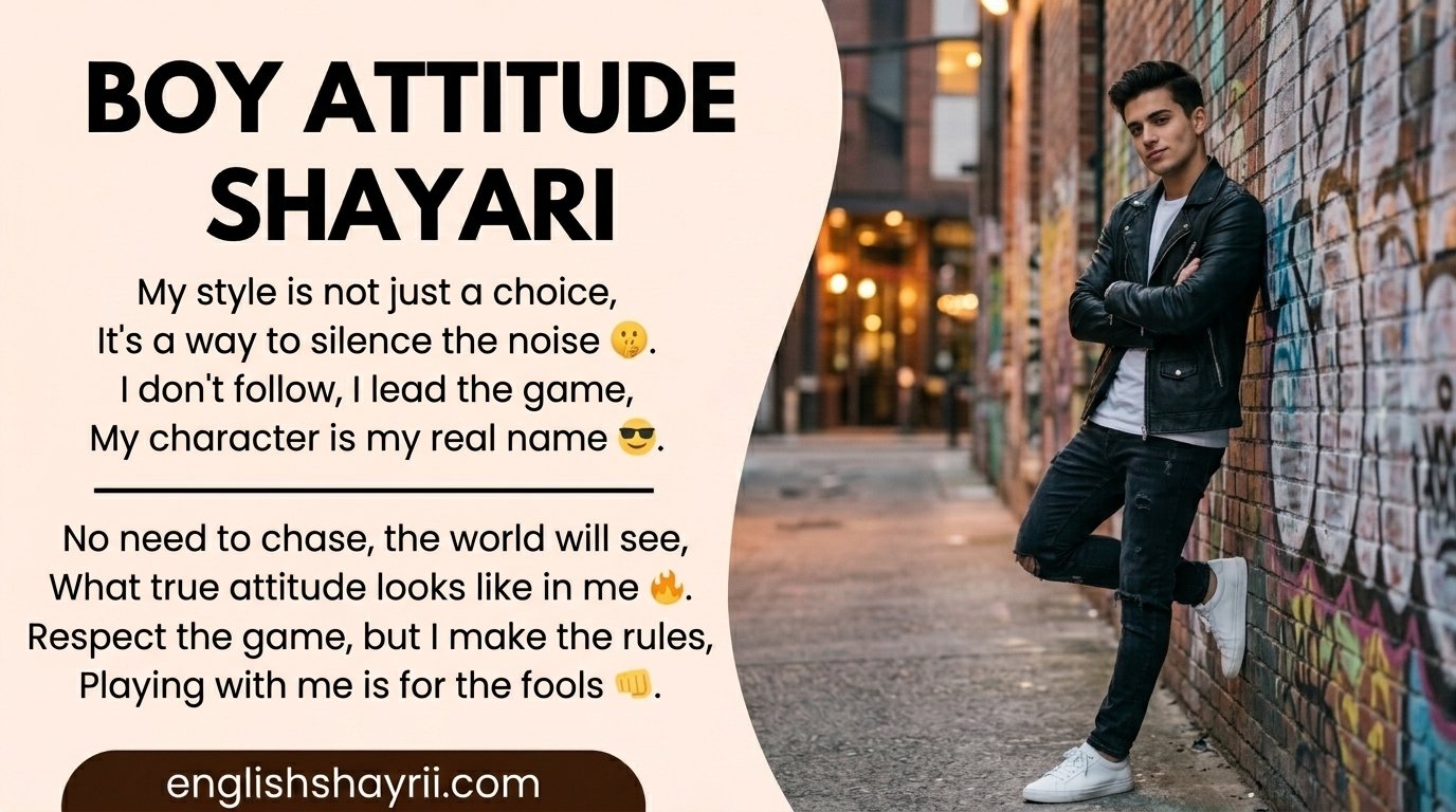 Boy Attitude Shayari in English