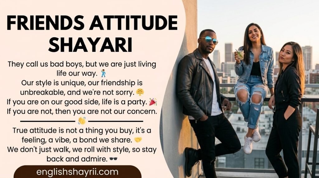 Friends Attitude Shayari in English