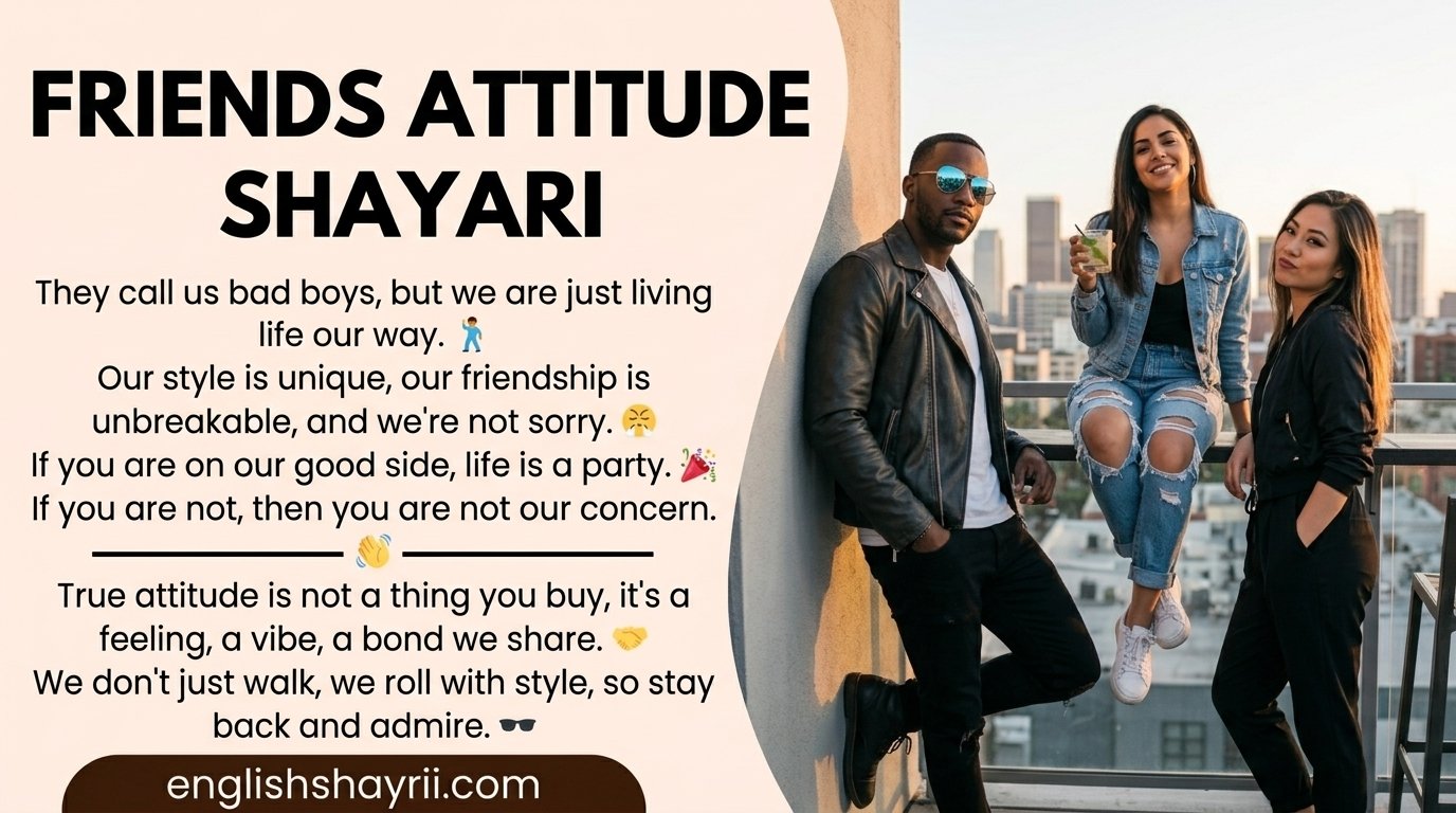 Friends Attitude Shayari in English
