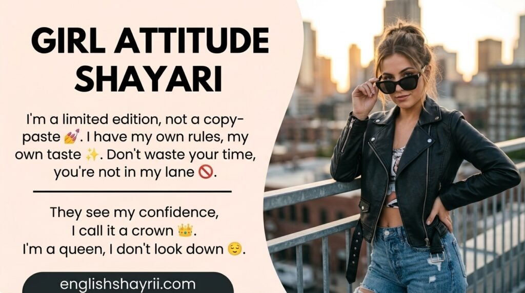 Girl Attitude Shayari in English