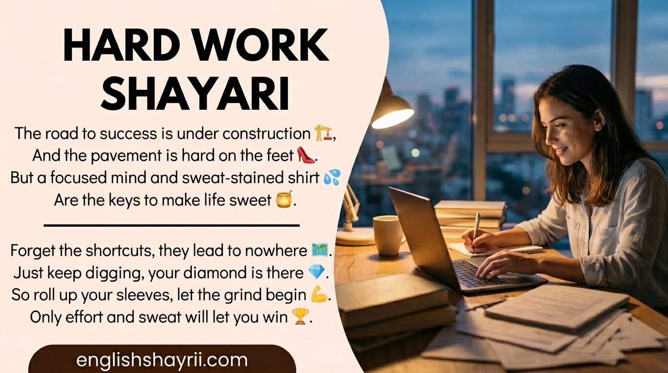 Hard Work Shayari in English