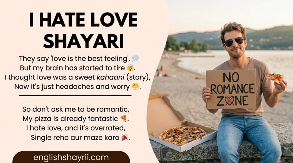 I Hate Love Shayari in English