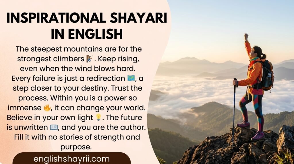 Inspirational Shayari in English