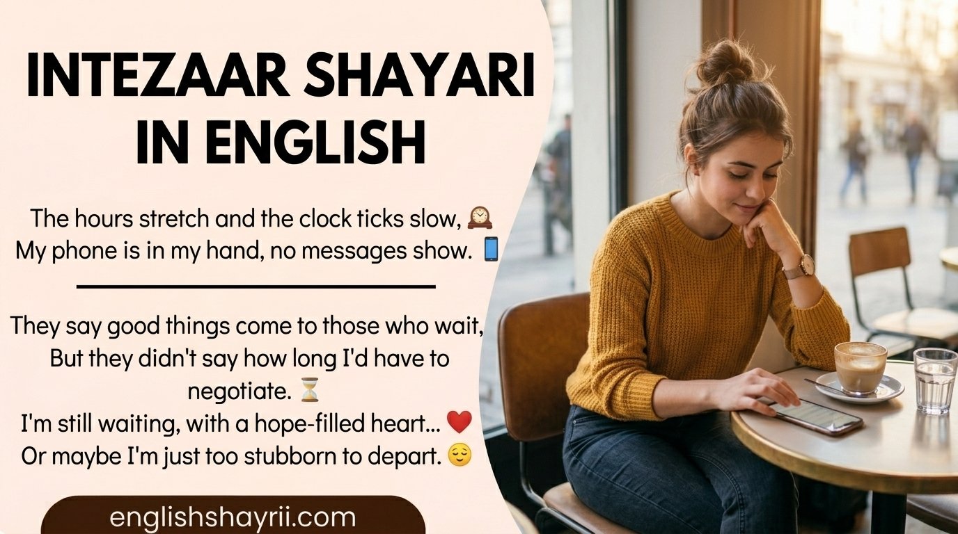 Intezaar Shayari in English