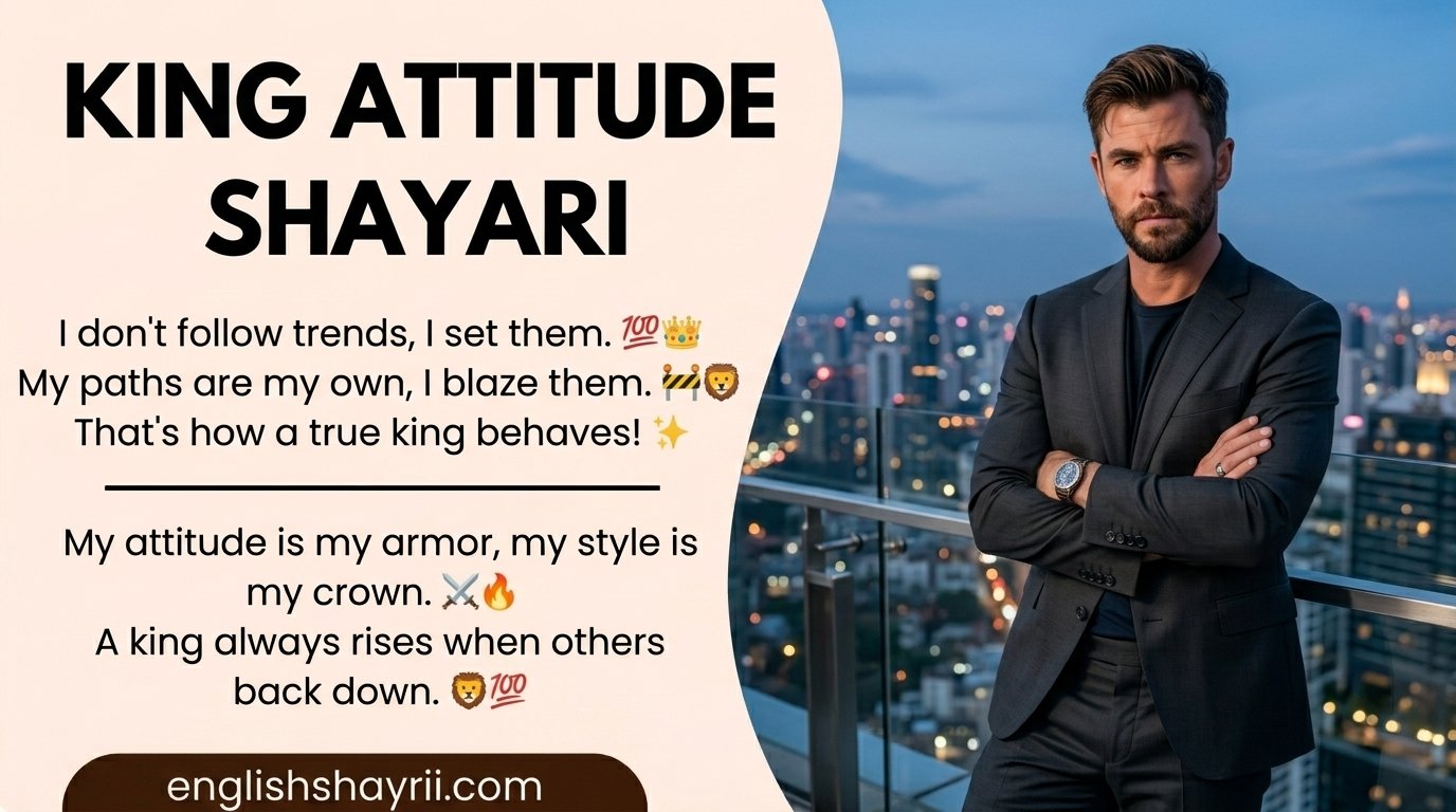 King Attitude Shayari in English