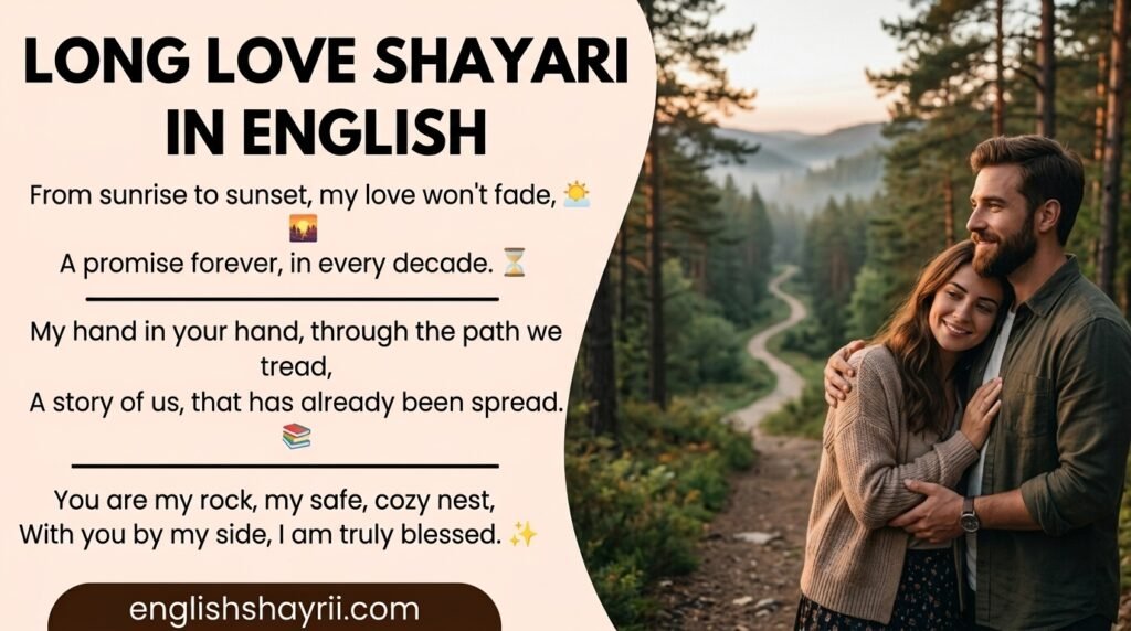 Long Love Shayari in English