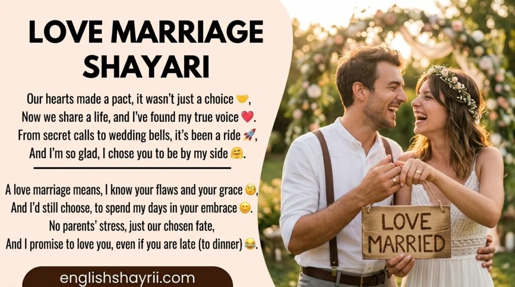 Love Marriage Shayari in English