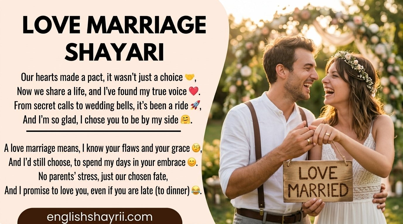 Love Marriage Shayari in English