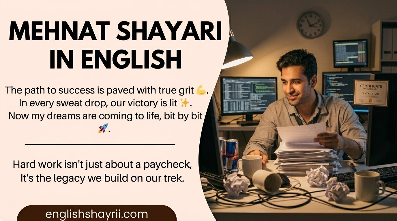 Mehnat Shayari in English