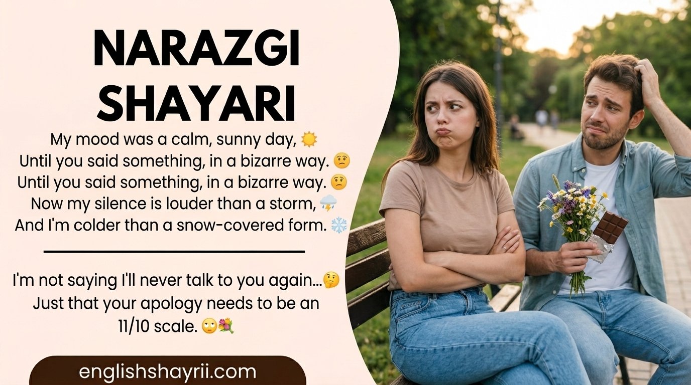 Narazgi Shayari in English