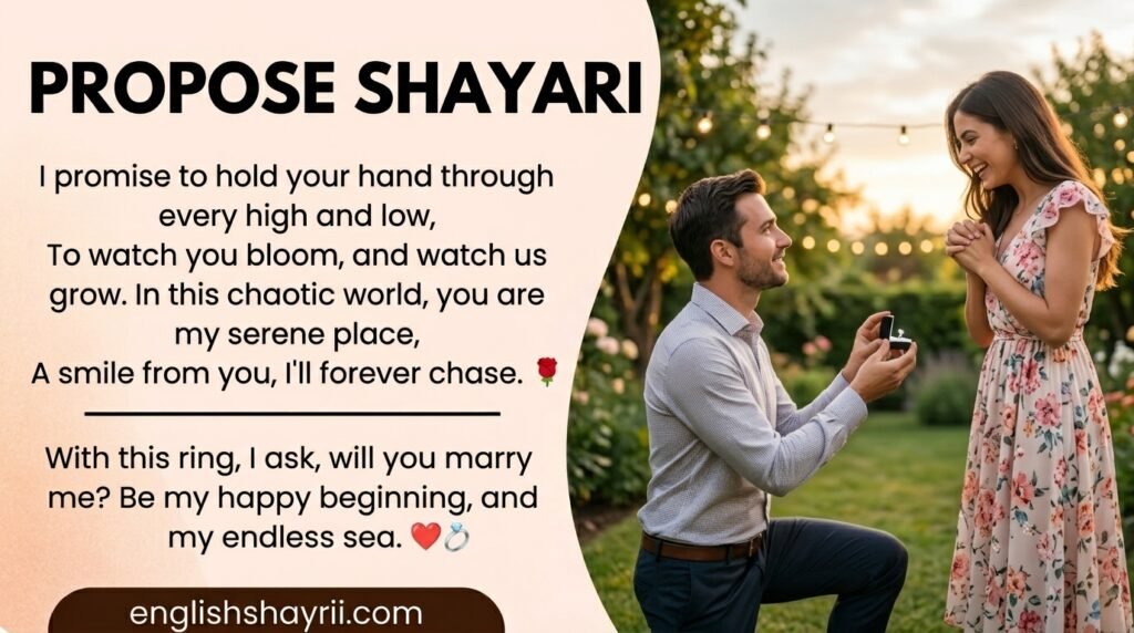 Propose Shayari in English
