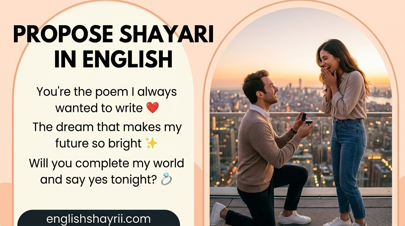 Propose Shayari in English