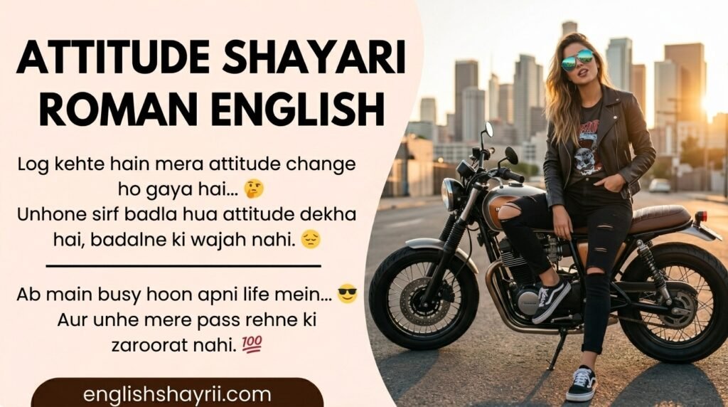 Roman English Attitude Shayari
