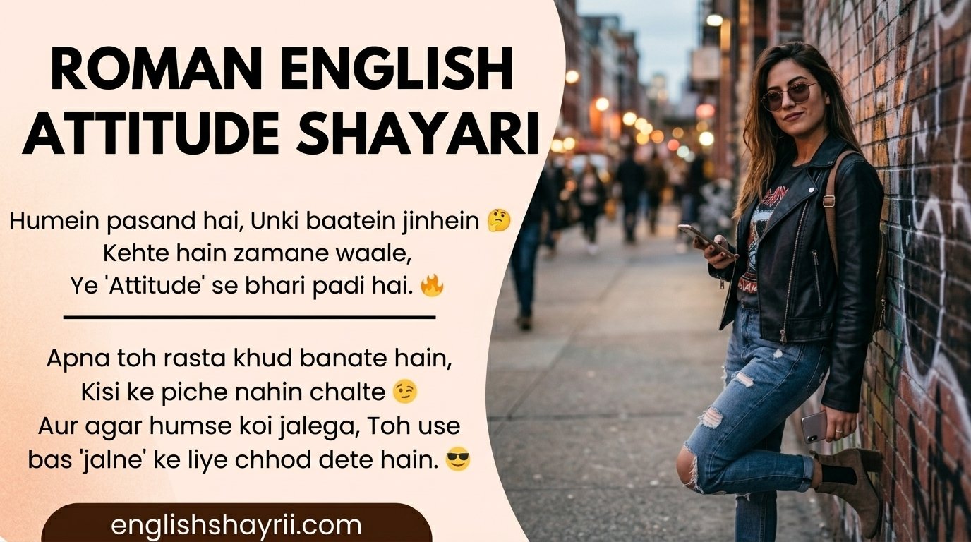 Roman English Attitude Shayari