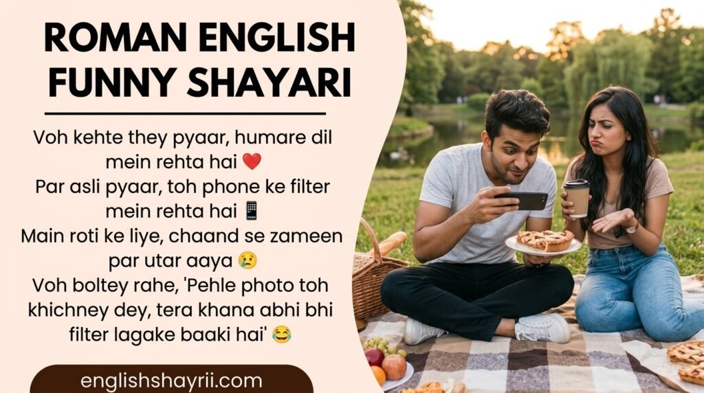 Roman English Funny Shayari
