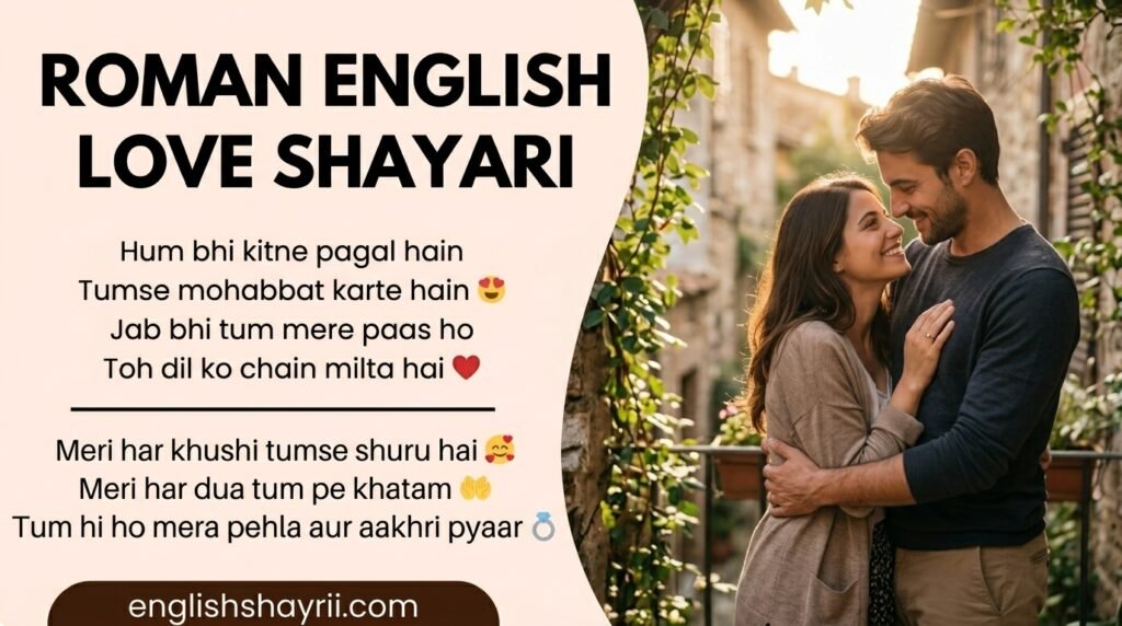 Roman English Love Shayari