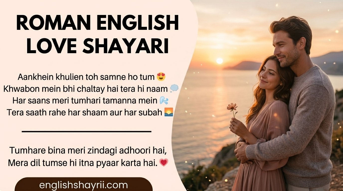 Roman English Love Shayari