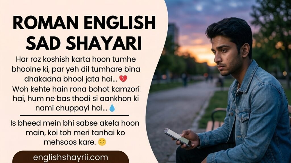 Roman English Sad Shayari