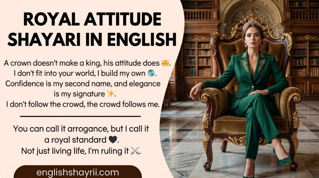 Royal Attitude Shayari in English