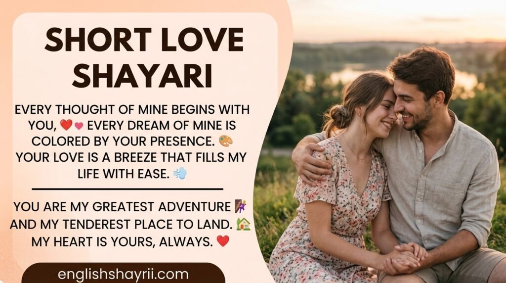 Short Love Shayari in English