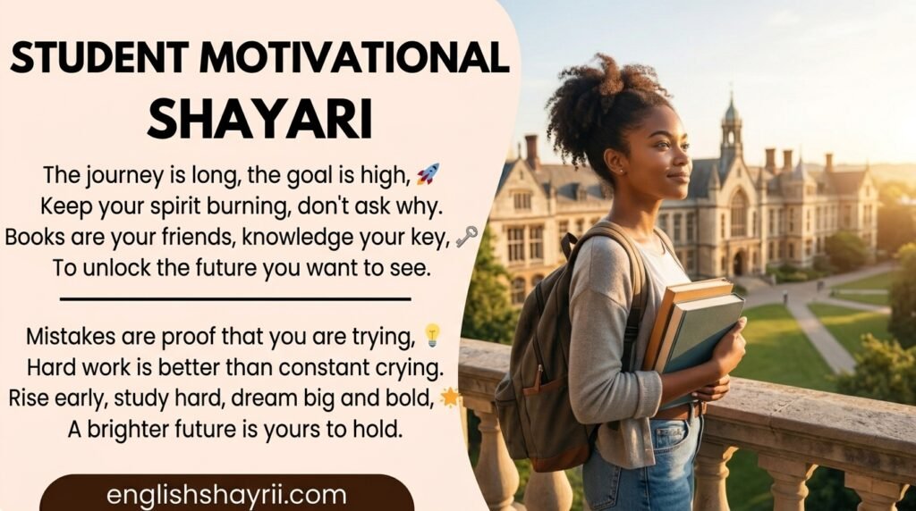 Student Motivational Shayari in English