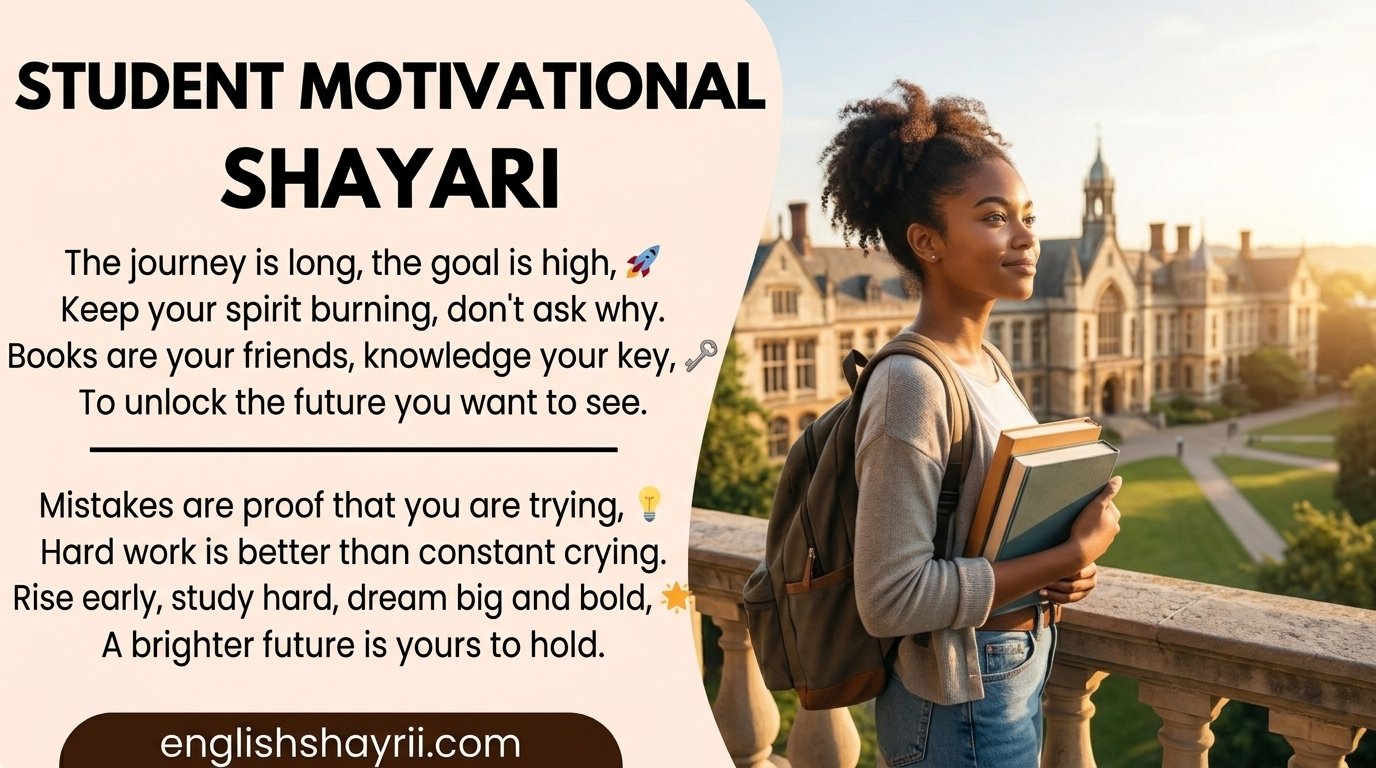 Student Motivational Shayari in English