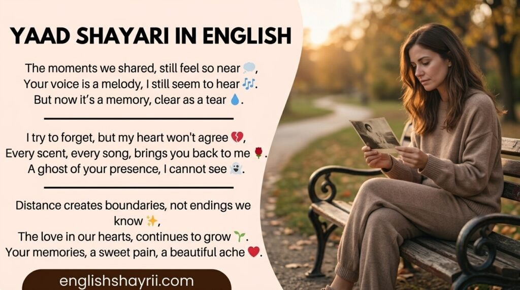 Yaad Shayari in English